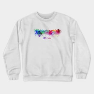 Berlin skyline in watercolor Crewneck Sweatshirt